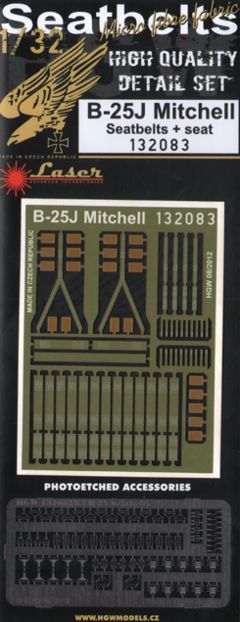 HGW 132083 1:32 North-American B-25J Mitchell Seatbelts and Seat