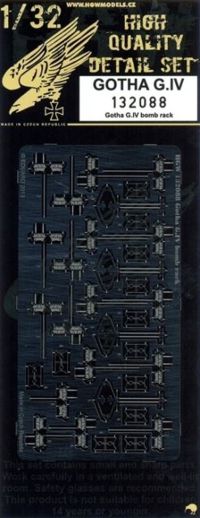 HGW 132088 1:32 GOTHA G.IV Bomb Rack Photo-Etched Set