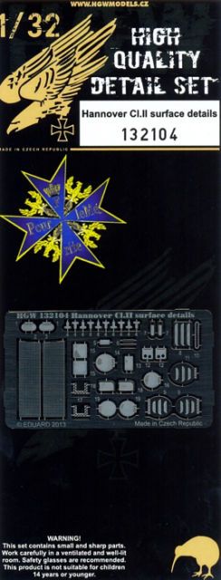 HGW 132104 1:32 Hannover Cl.II SURFACE DETAILS