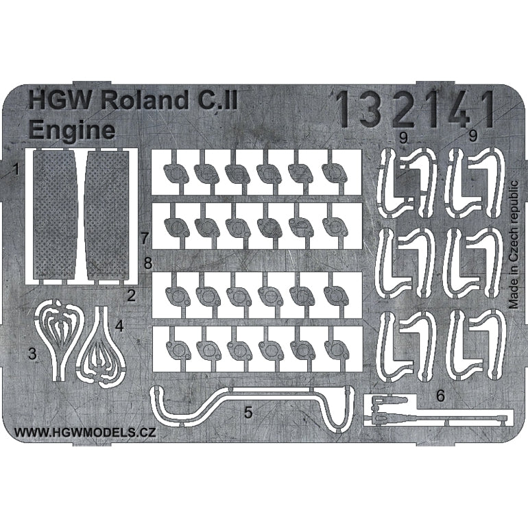 HGW 132141 1:32 Roland C.II - Mercedes D.III 160 hp Photo-Etched Set