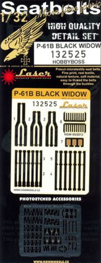 HGW 132525 1:32 Northrop P-61B 'Black Widow' Seatbelts (Laser)