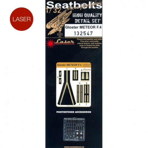 HGW 132547 1:32 Gloster Meteor F.4 - Seatbelts