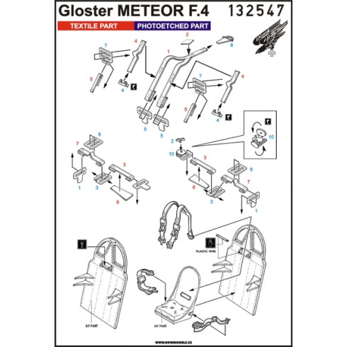 HGW 132547 1:32 Gloster Meteor F.4 - Seatbelts