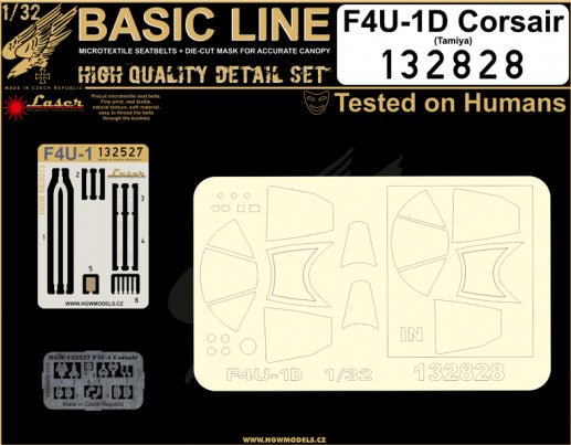 HGW 132828 1:32 Vought F4U-1D Corsair BASIC LINE: Seatbelts + Masks