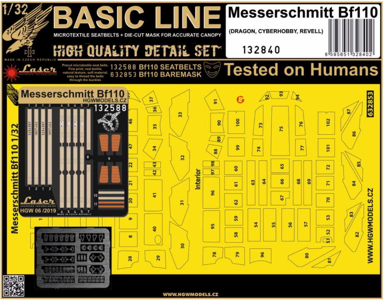 HGW 132840 1:32 Messerschmitt Bf-110C/D -  Basic Line