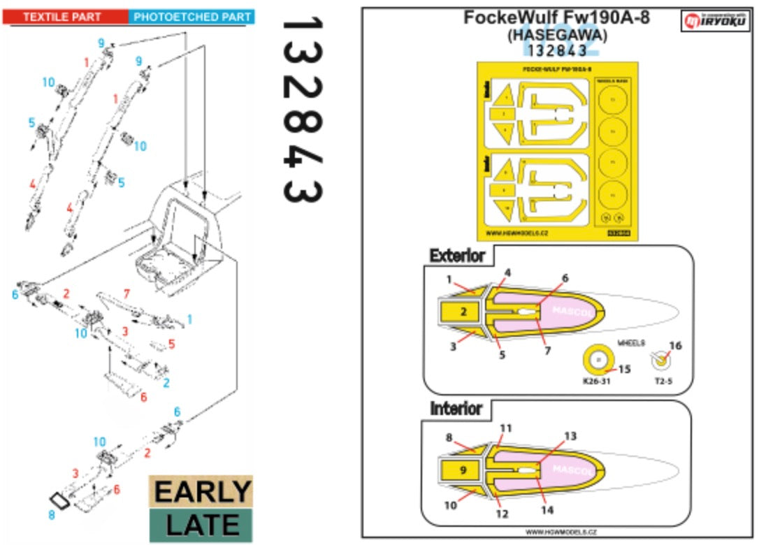 HGW 132843 1:32 Focke-Wulf Fw-190A/F-8 Basic Line