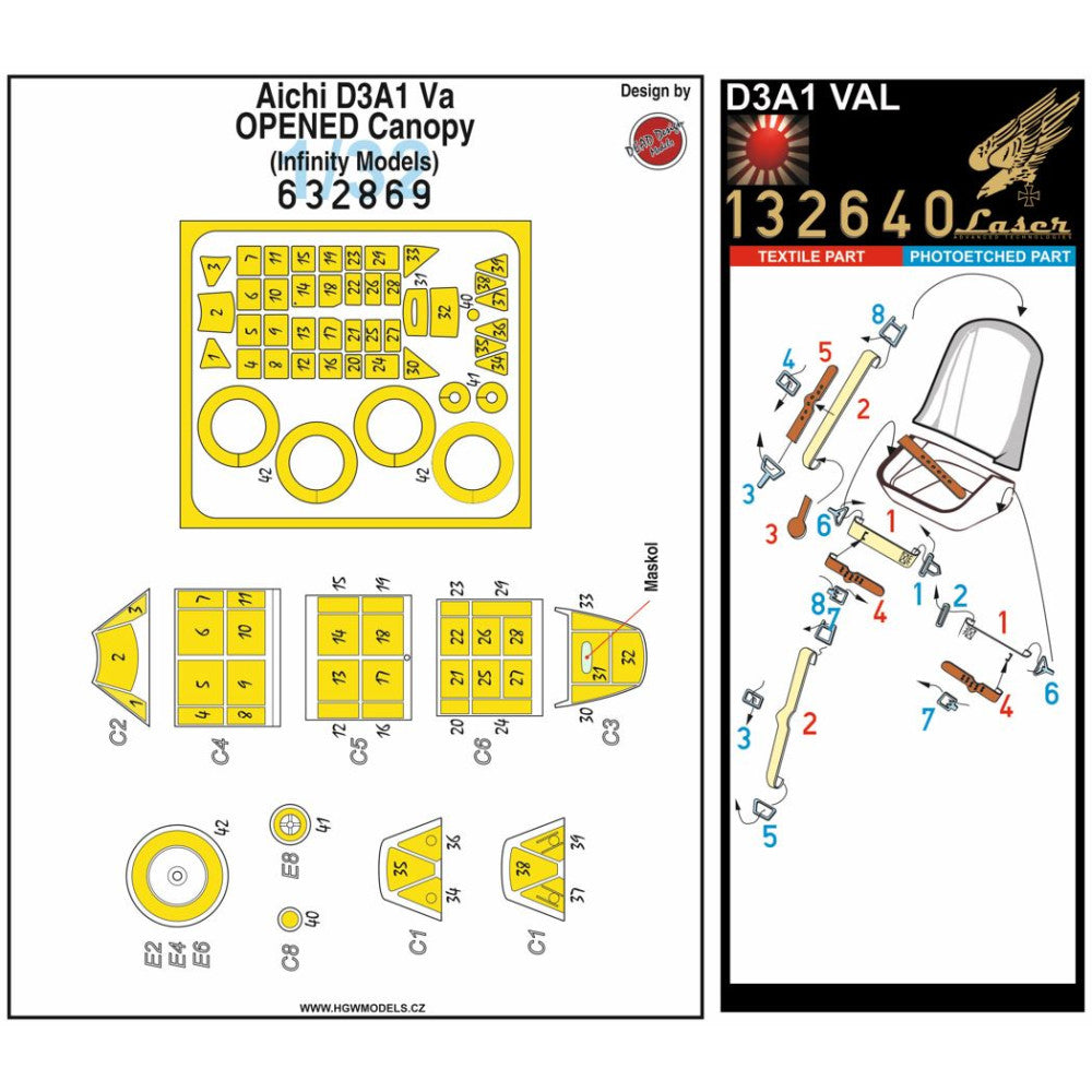 HGW 132845 1:32 Aichi D3A1 Val (Opened Canopy) - Basic Line