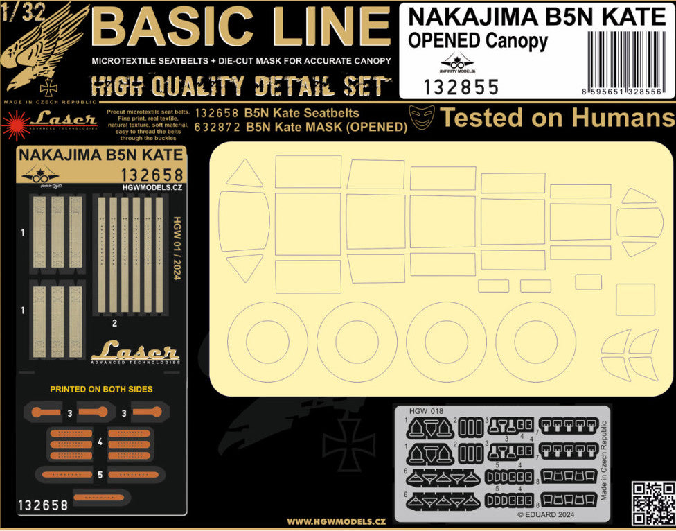 HGW HGW132855 1:32 Nakajima B5N2 Kate (OPENED CANOPY) - BASIC LINE