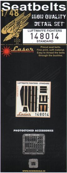 HGW 148014 1:48 Luftwaffe Fighters Standard Seatbelts (Laser)