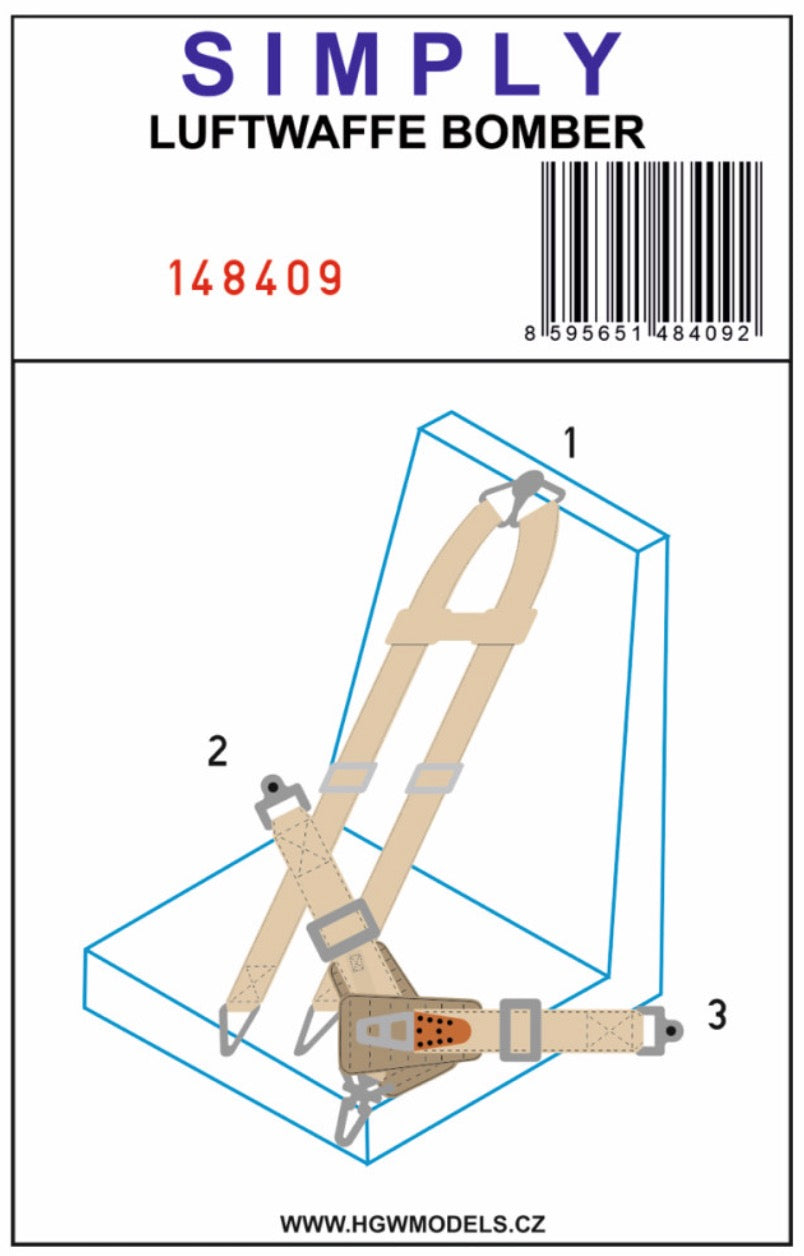HGW HGW148409 1:48 LUFTWAFFE BOMBER - SEATBELTS