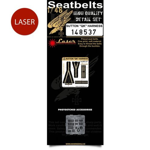 HGW 148537 1:48 Sutton 'QK' Harness - Early Pre-Cut (Laser) Seatbelts