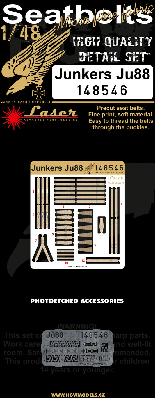 HGW 148586 1:48 A-1H/A-1J Skyraider - Seatbelts to be used with Monogram and Tamiya