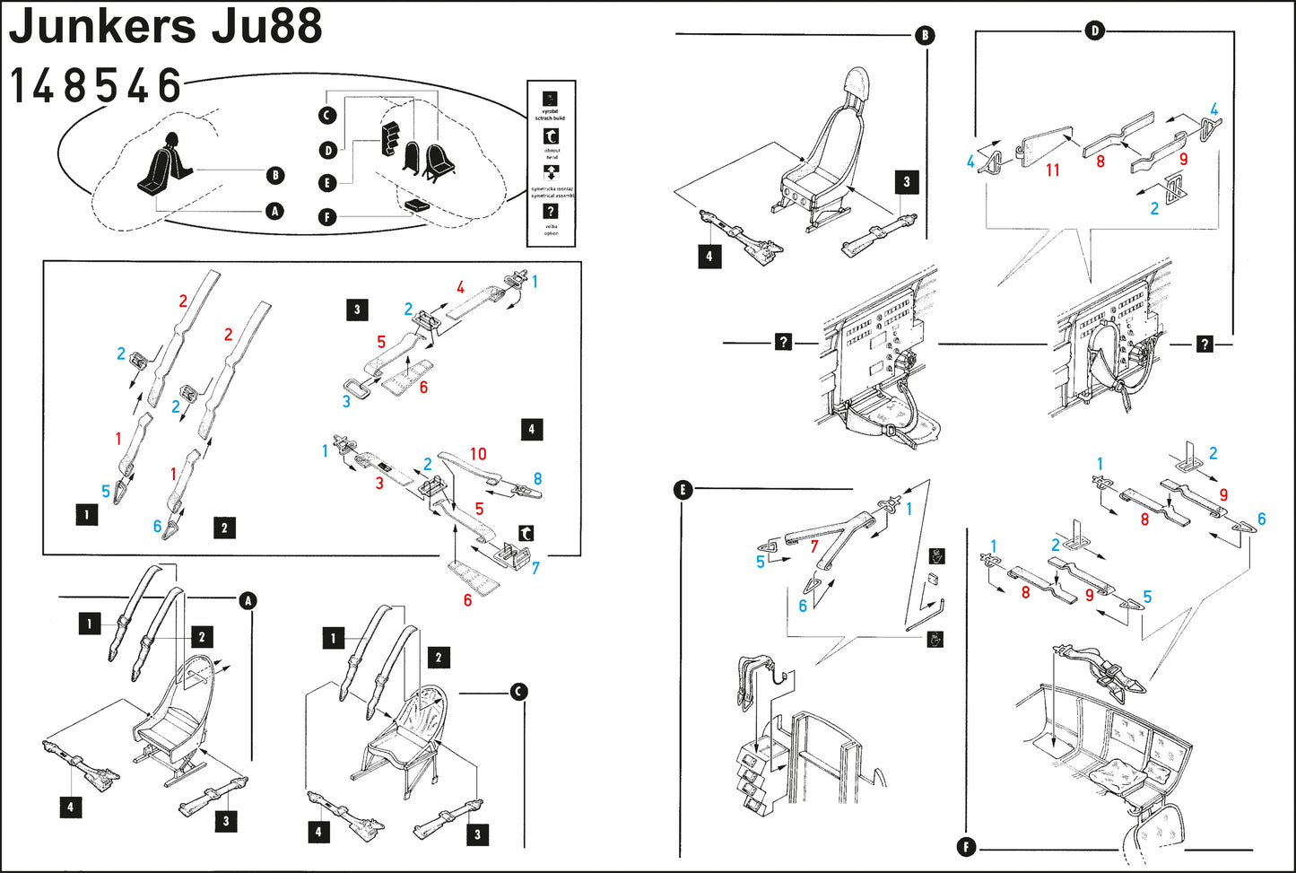 HGW 148586 1:48 A-1H/A-1J Skyraider - Seatbelts to be used with Monogram and Tamiya