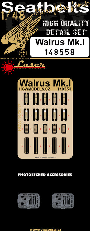 HGW 148558 1:48 Supermarine Walrus Mk.I Seatbelts