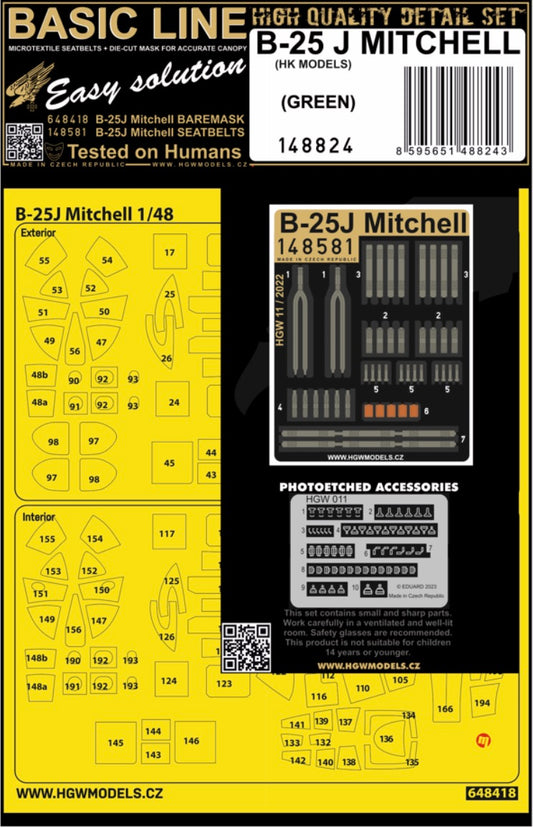 HGW 148824 1:48 B-25J Mitchell (Green) to be used with Hong Kong Models