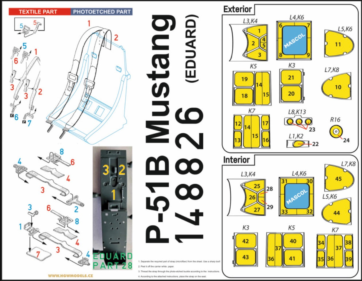 HGW 148826 1:48 North-American P-51B MUSTANG - Basic Line