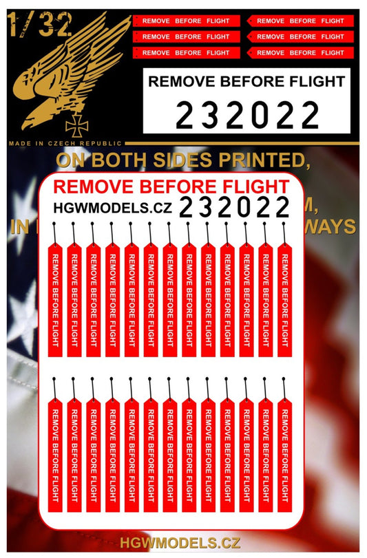 HGW 232022 1:32 Remove Before Flight - U.S. (Both sides printed)