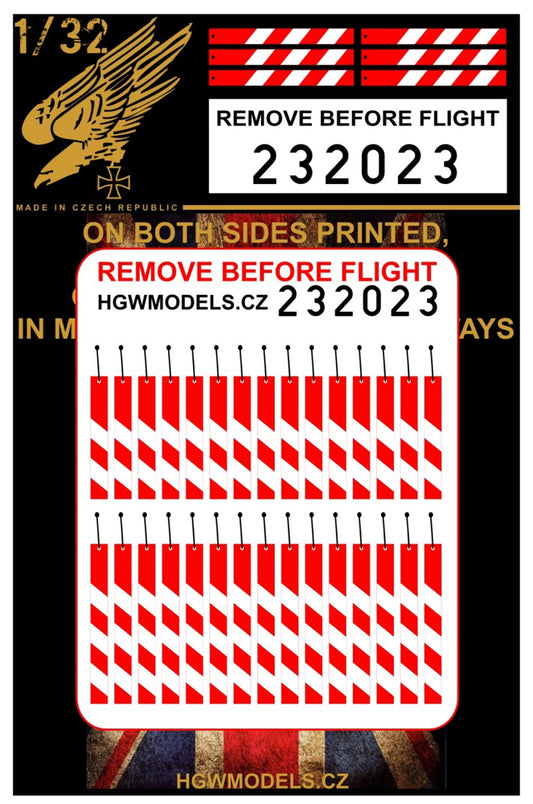 HGW 232023 1:32 Remove Before Flight - UK (Both sides printed)