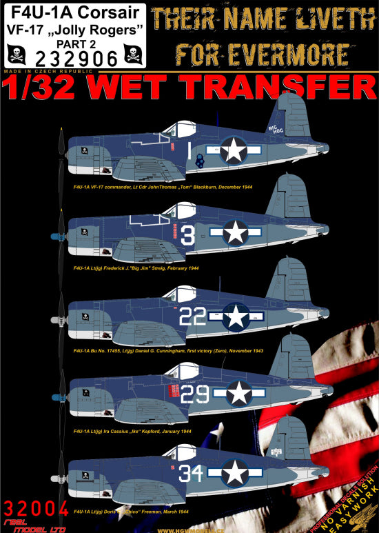 HGW 232906 1:32 Vought F4U-1A Corsair VF-17 'Jolly Rogers' - Part 2