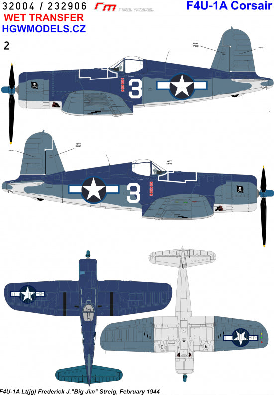 HGW 232906 1:32 Vought F4U-1A Corsair VF-17 'Jolly Rogers' - Part 2