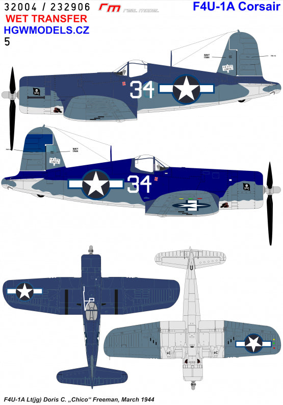 HGW 232906 1:32 Vought F4U-1A Corsair VF-17 'Jolly Rogers' - Part 2