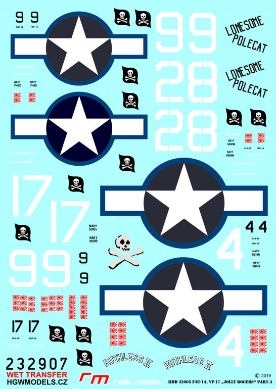 HGW 232907 1:32 Vought F4U-1A Corsair VF-17 'Jolly Rogers' - Part 3