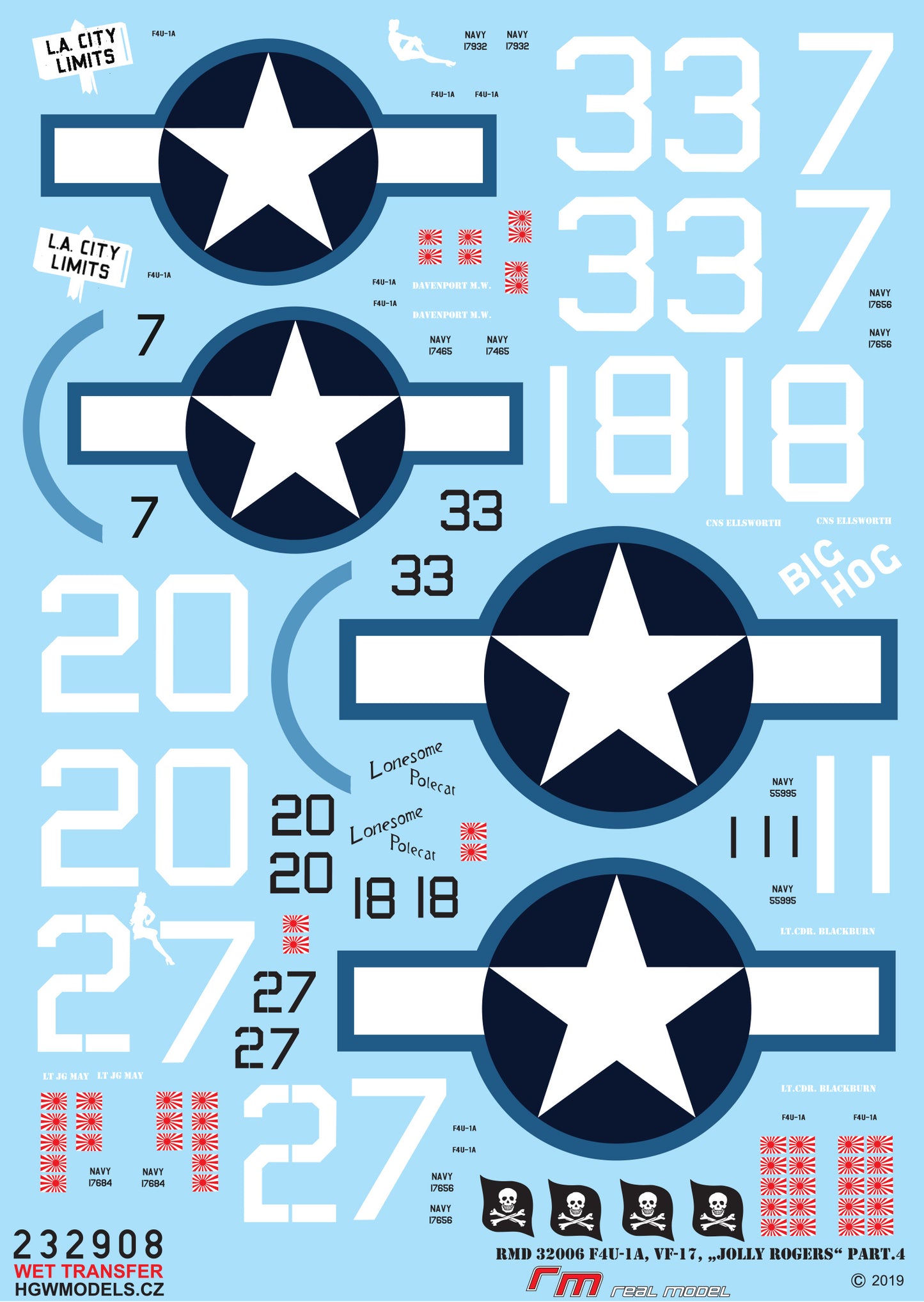 HGW 232908 1:32 Vought F4U-1A Corsair VF-17 'Jolly Rogers' Part 4