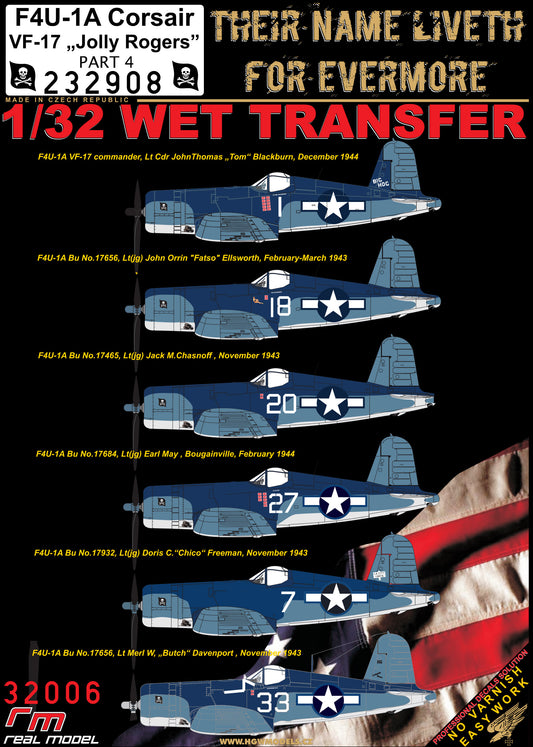 HGW 232908 1:32 Vought F4U-1A Corsair VF-17 'Jolly Rogers' Part 4