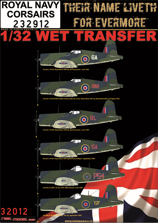 HGW 232912 1:32 Royal Navy Corsairs - Markings