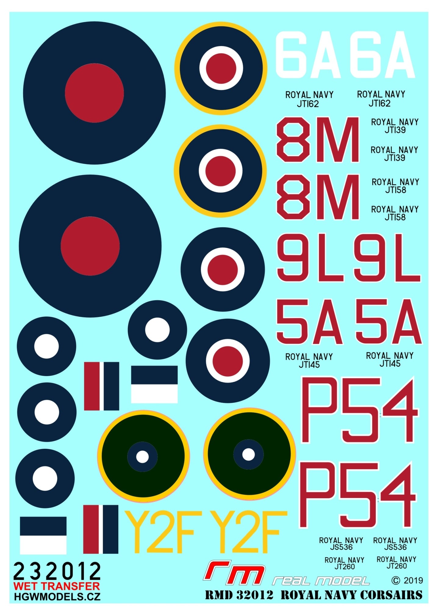 HGW 232912 1:32 Royal Navy Corsairs - Markings