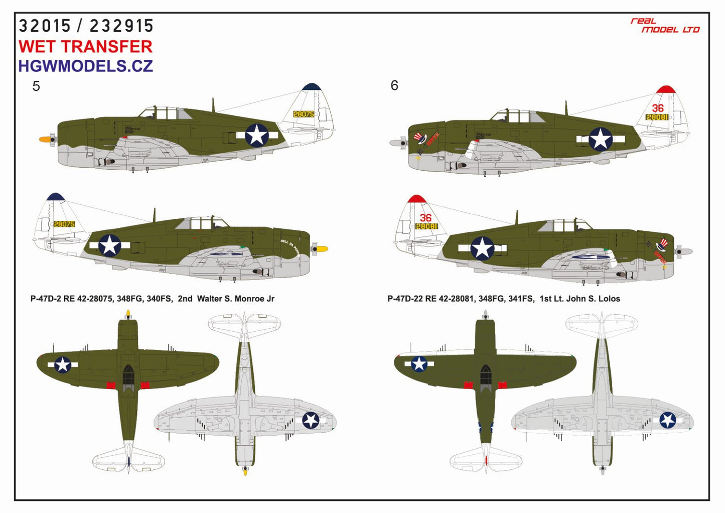 HGW 232915 1:32 Republic P-47D Thunderbolt Razorback Over New Guinea Pt.2