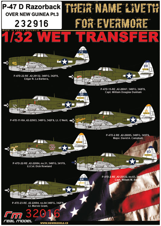 HGW 232916 1:32 Republic P-47D Thunderbolt Razorback Over New Guinea Pt.3