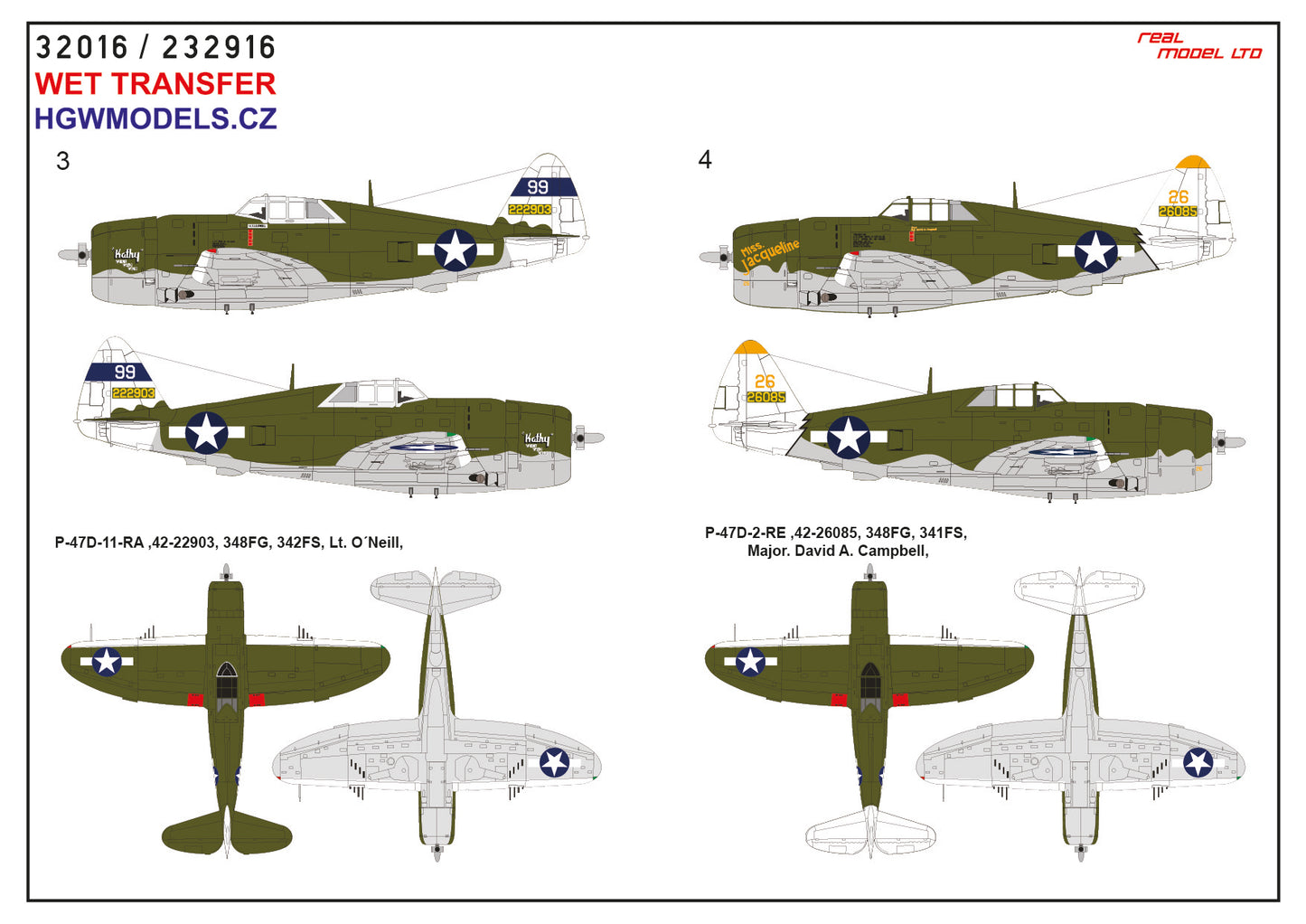 HGW 232916 1:32 Republic P-47D Thunderbolt Razorback Over New Guinea Pt.3