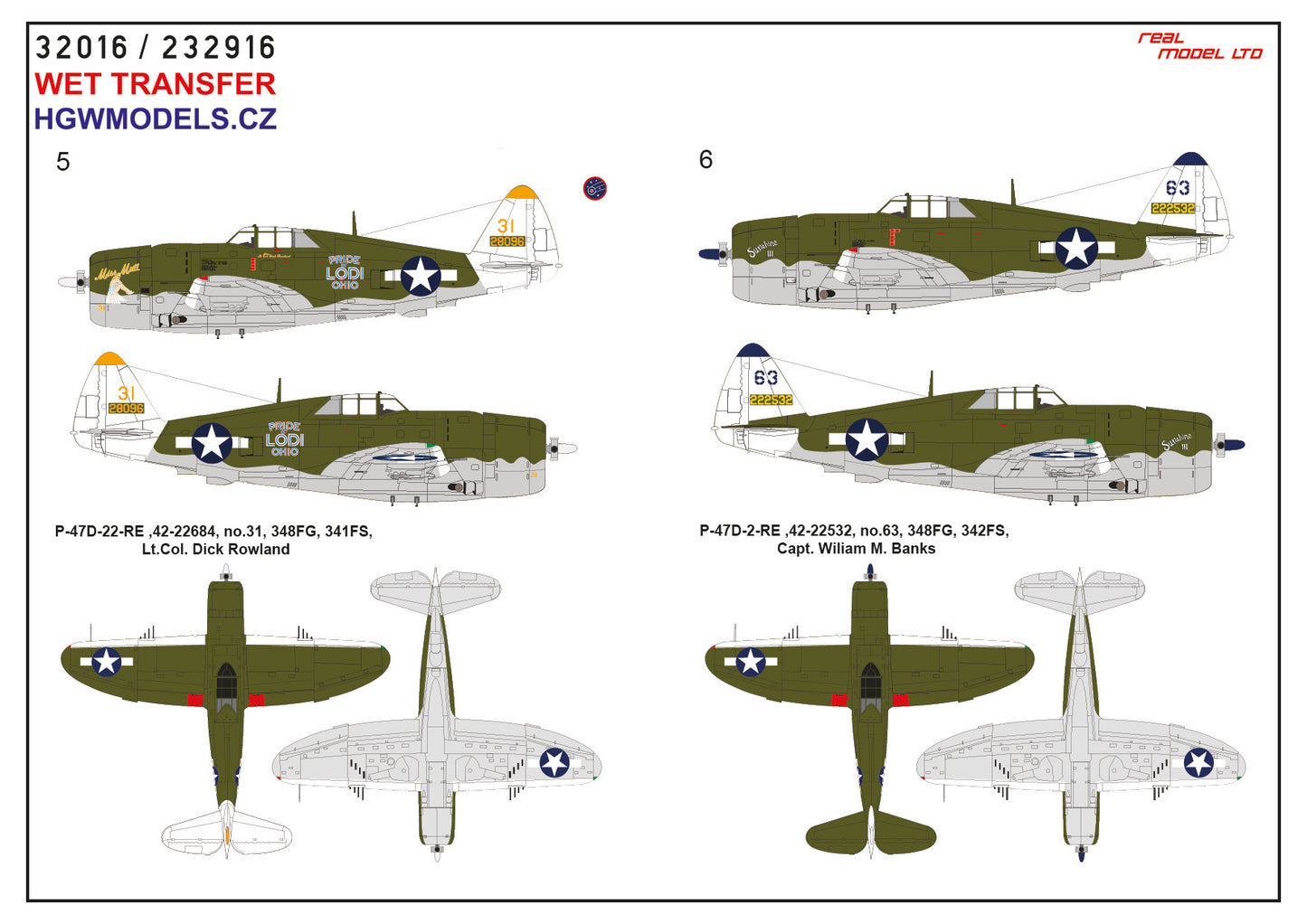 HGW 232916 1:32 Republic P-47D Thunderbolt Razorback Over New Guinea Pt.3