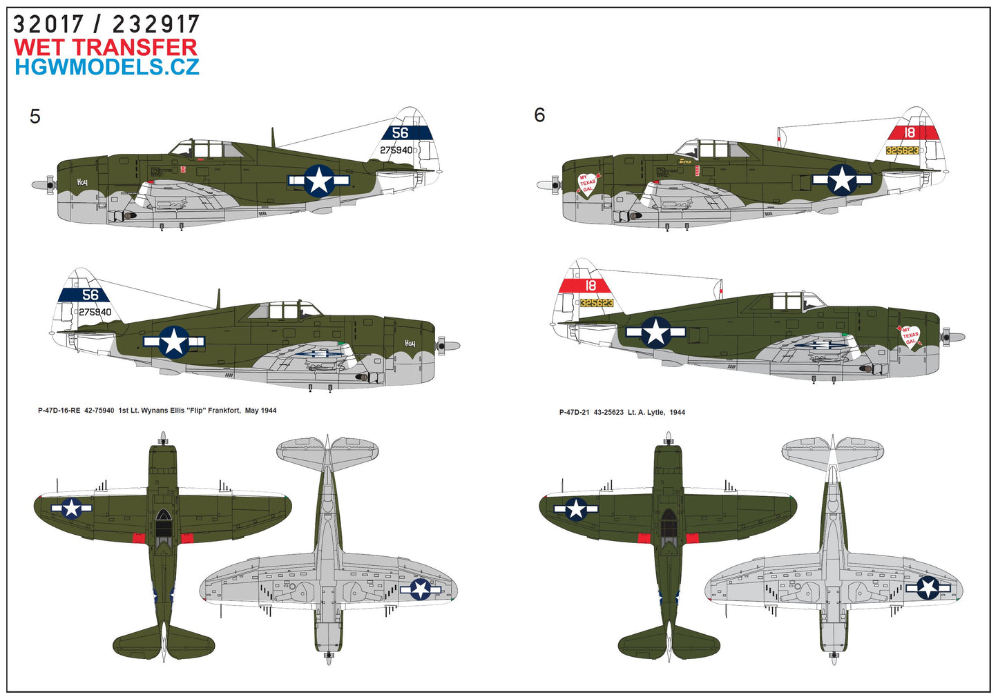 HGW 232917 1:32 Republic P-47D Thunderbolt Razorback Over New Guinea Pt.4