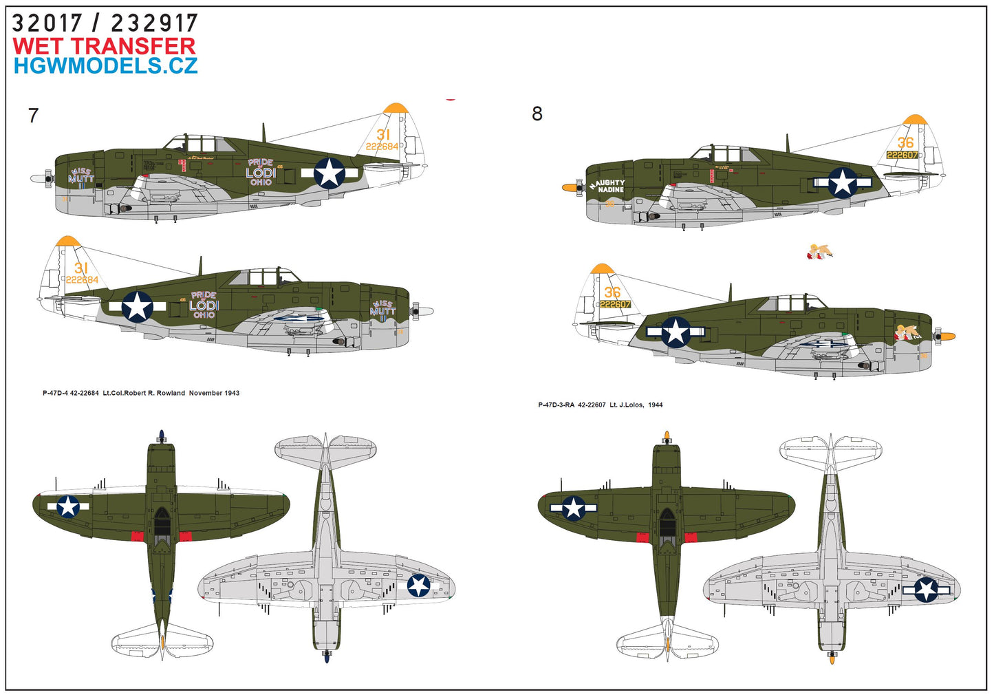 HGW 232917 1:32 Republic P-47D Thunderbolt Razorback Over New Guinea Pt.4