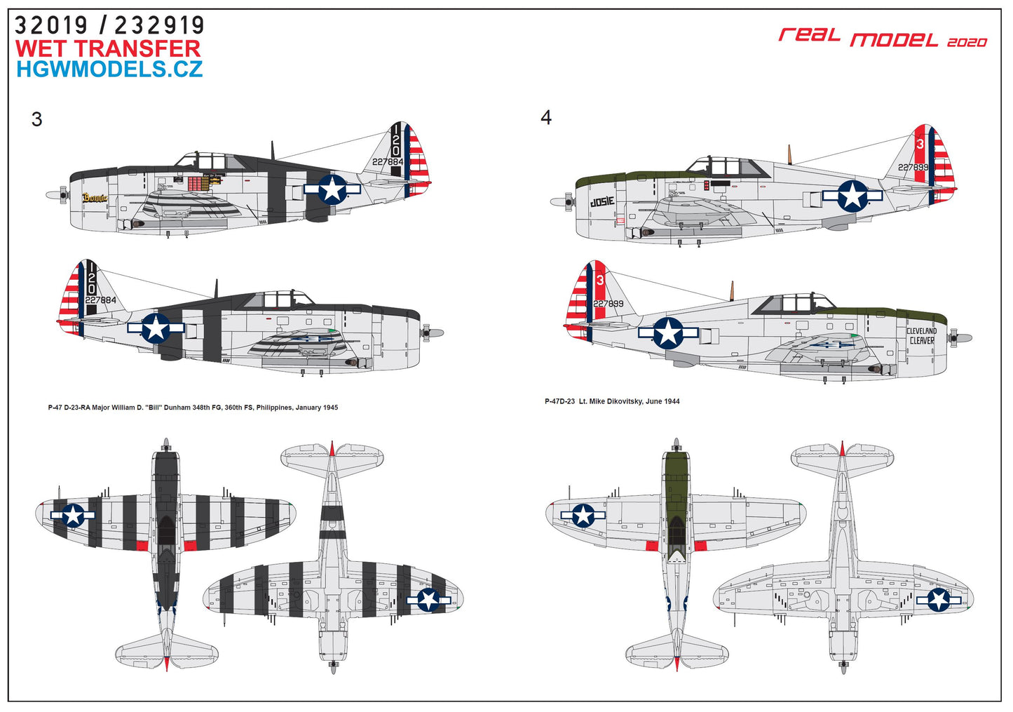 HGW 232919 1:32 Republic P-47D Thunderbolt Razorback In The Pacific Area Pt. 1