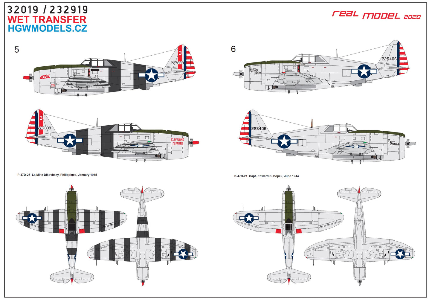 HGW 232919 1:32 Republic P-47D Thunderbolt Razorback In The Pacific Area Pt. 1