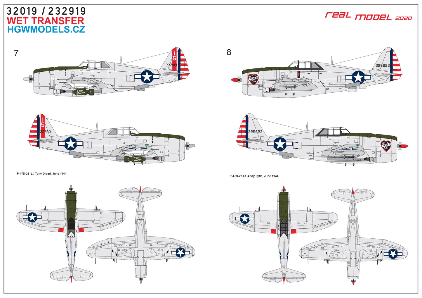 HGW 232919 1:32 Republic P-47D Thunderbolt Razorback In The Pacific Area Pt. 1