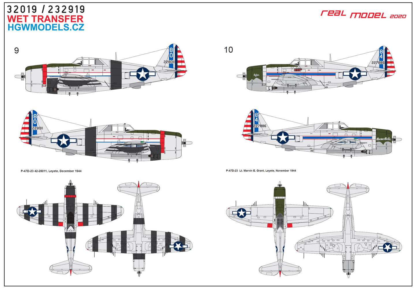 HGW 232919 1:32 Republic P-47D Thunderbolt Razorback In The Pacific Area Pt. 1