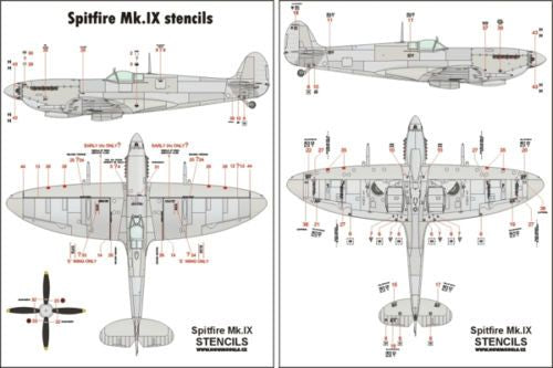 HGW 248001 1:48 Supermarine Spitfire Mk.IXc Stencils