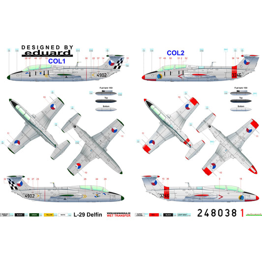 HGW 248040 1:48 Aero L-29 Delfin Markings and Stencils