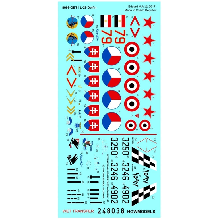 HGW 248040 1:48 Aero L-29 Delfin Markings and Stencils