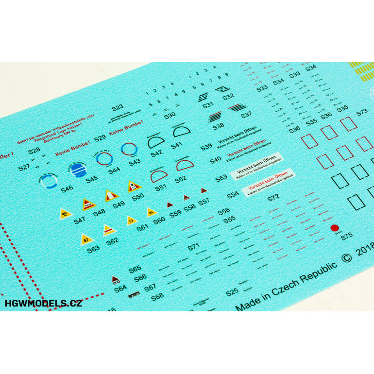 HGW 248051 1:48 Messerschmitt Bf-109G-2 - Stencils