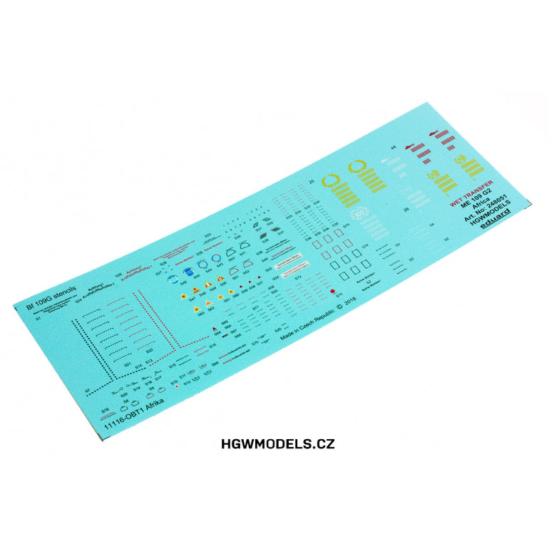 HGW 248051 1:48 Messerschmitt Bf-109G-2 - Stencils