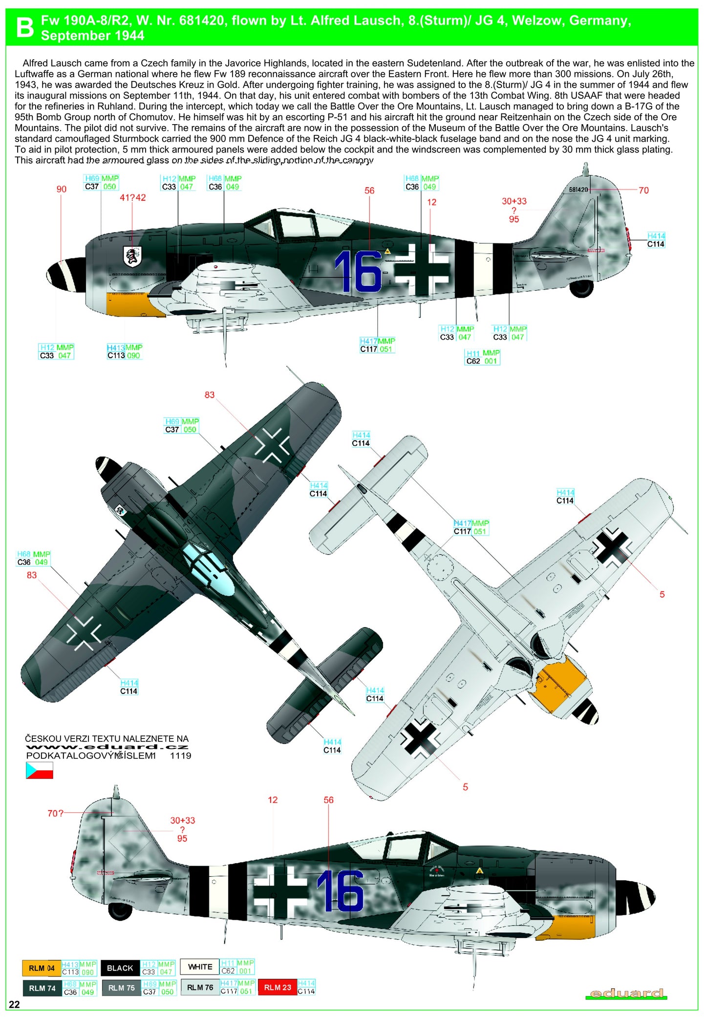 HGW 248059 1:48 Focke-Wulf Fw-190A-8/R2 - Reichsverteidigung