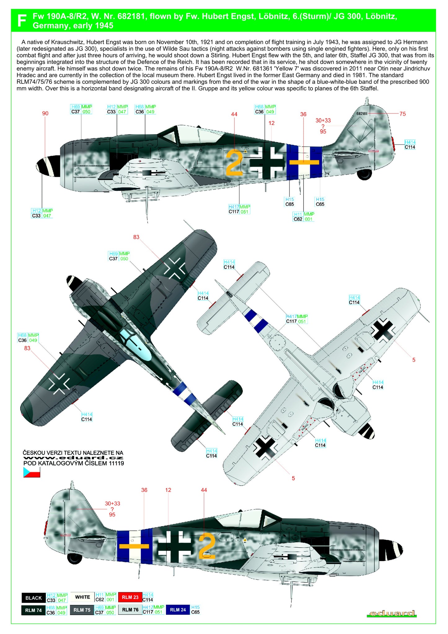 HGW 248059 1:48 Focke-Wulf Fw-190A-8/R2 - Reichsverteidigung