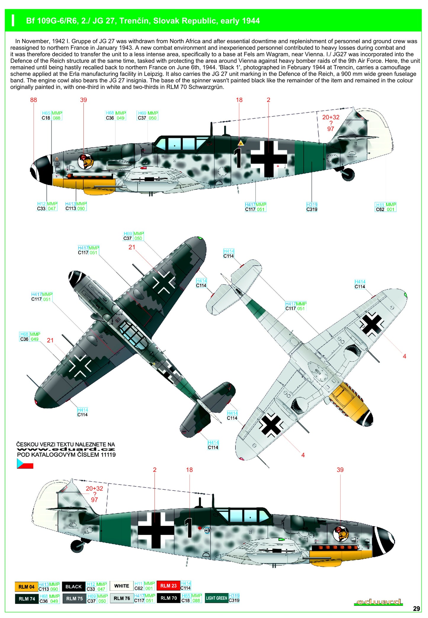 HGW 248060 1:48 Messerschmitt Bf-109G-6/Bf-109G-14 Reichsverteidigung