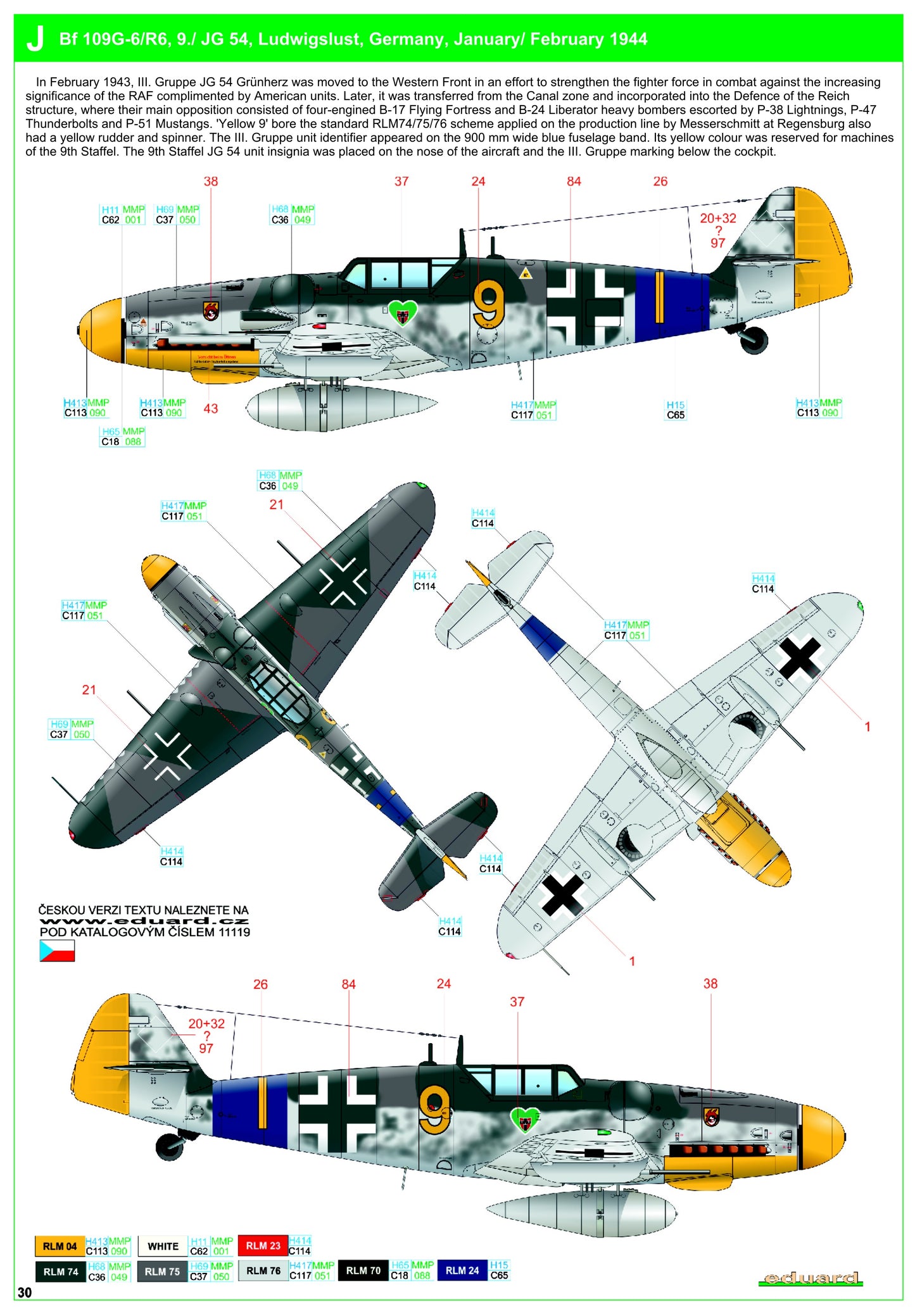 HGW 248060 1:48 Messerschmitt Bf-109G-6/Bf-109G-14 Reichsverteidigung