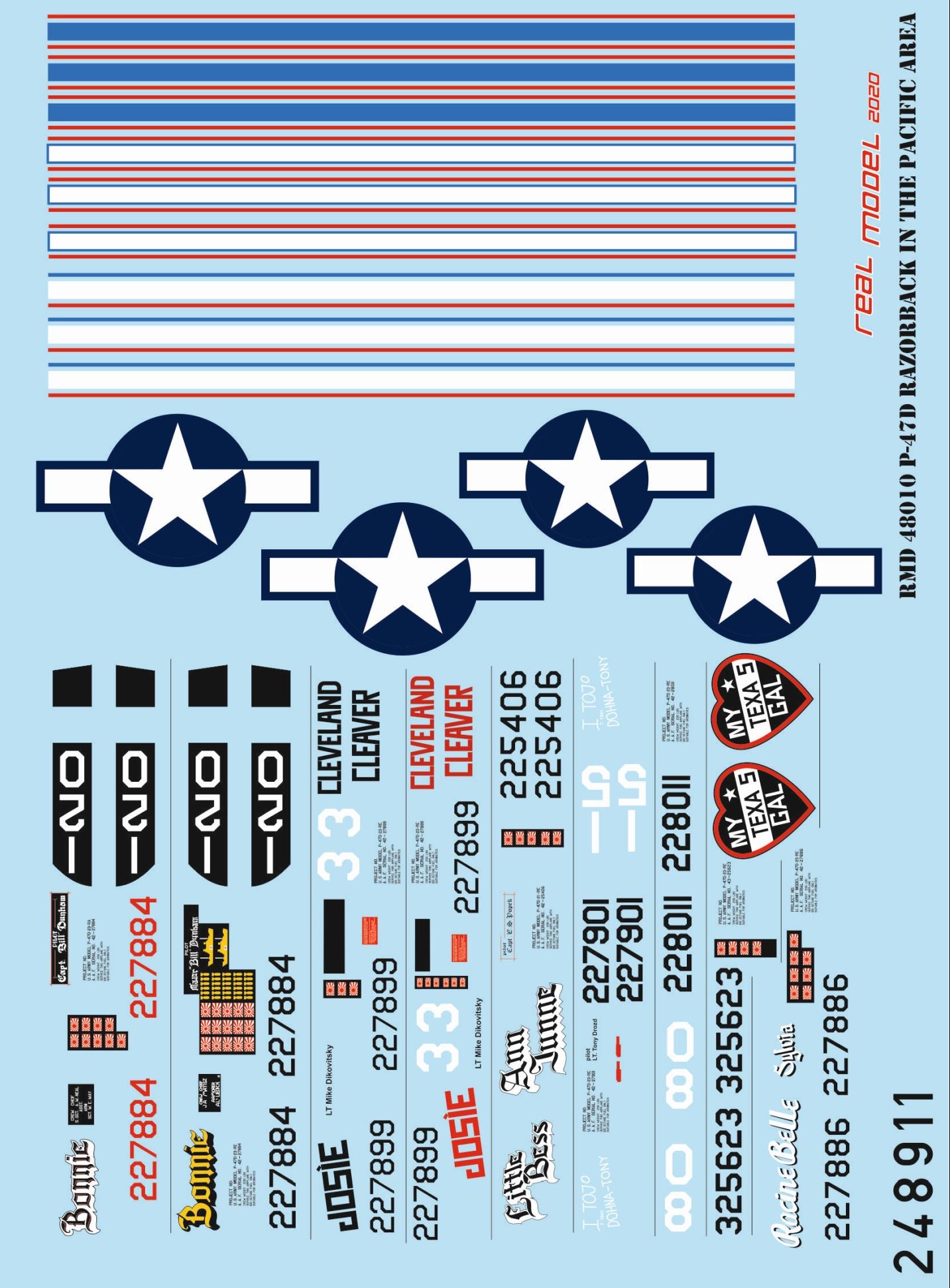 HGW 248911 1:48 Republic P-47D Thunderbolt Razorback in the Pacific Area